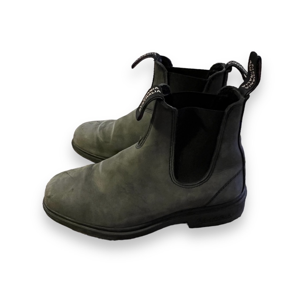 Grey Blundstone Suede Chelsea Boots